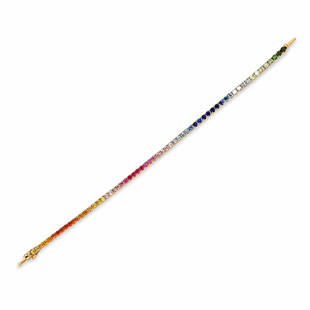 Armband 18k Y rainbow saf. tot. 5.39ct