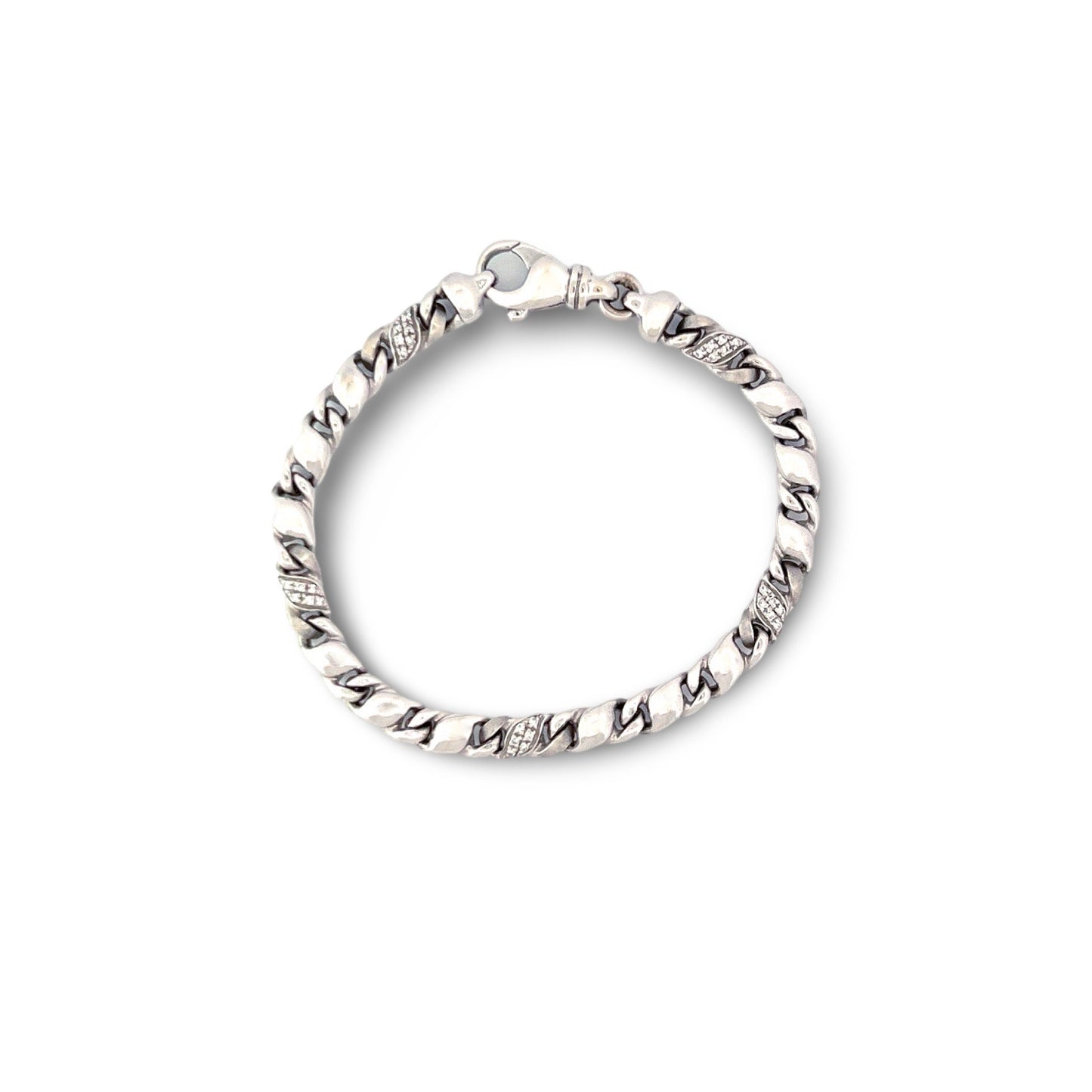 Armband i 18k Vitt Guld med Diamanter