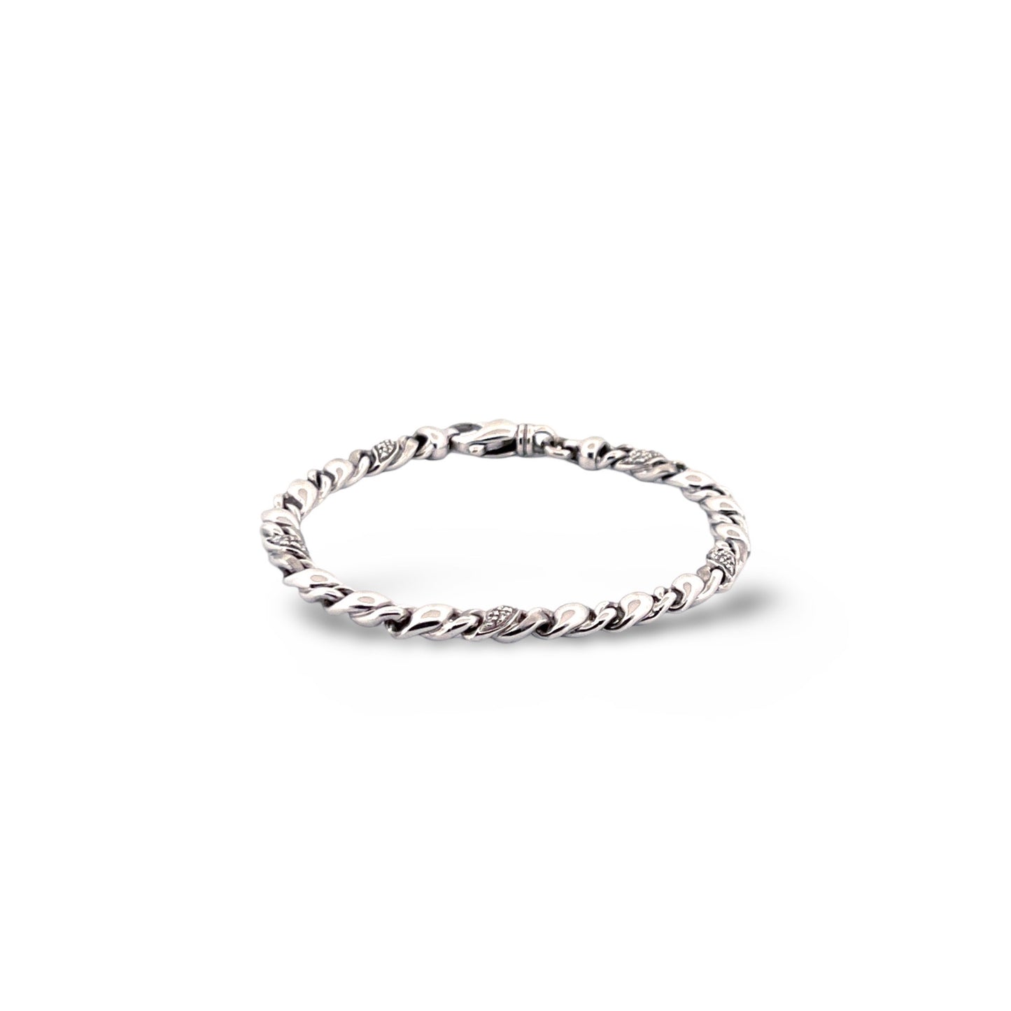 Armband i 18k Vitt Guld med Diamanter