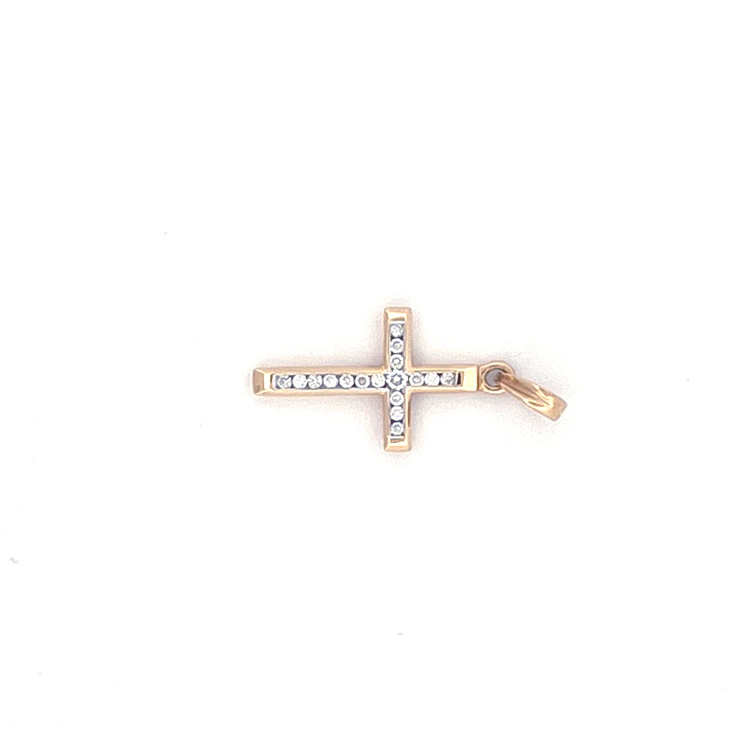 Cross 18k Yellow Gold 0.26ct Wsi
