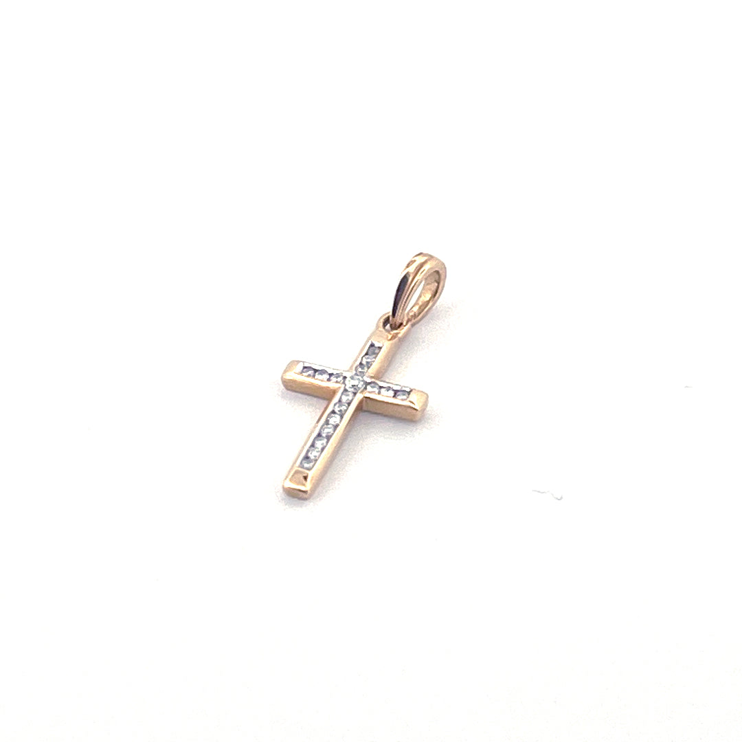 Cross 18k Yellow Gold 0.26ct Wsi