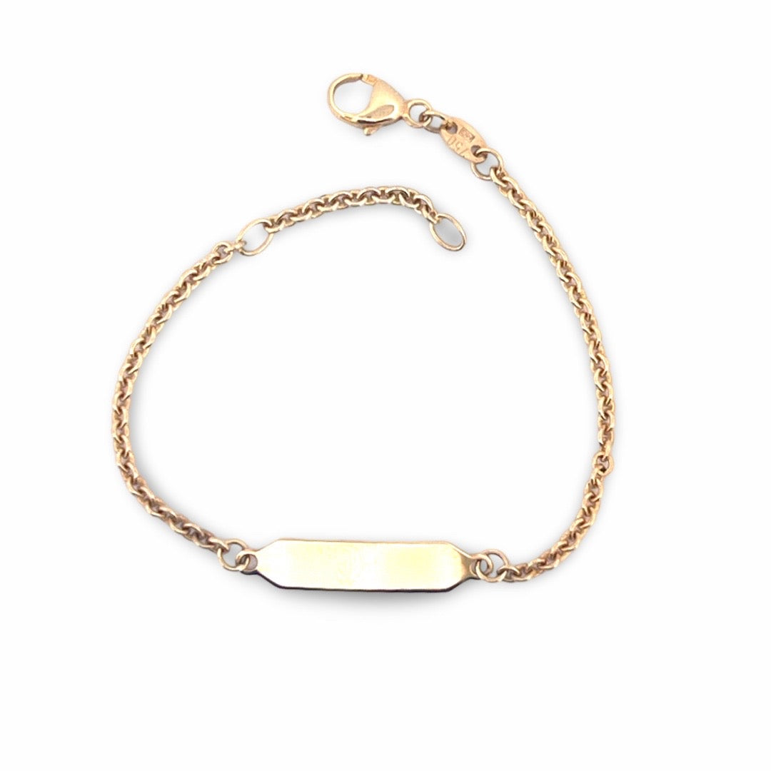 Armband m id-platta 18k