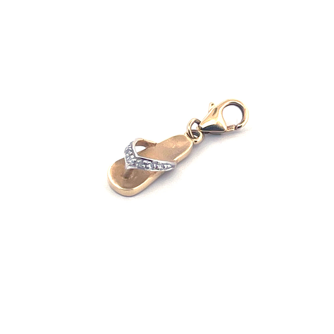 Gold sandal charm