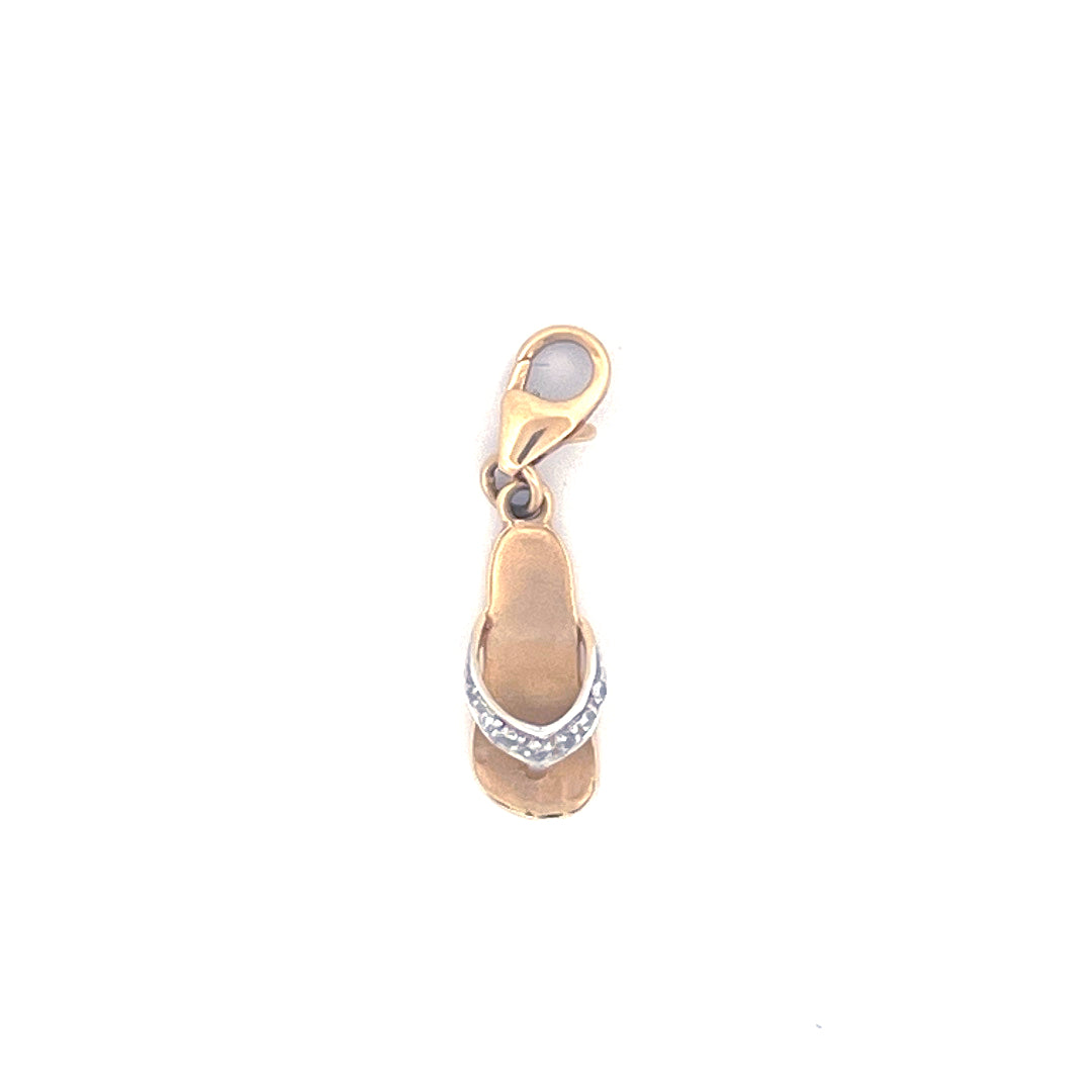 Gold sandal charm
