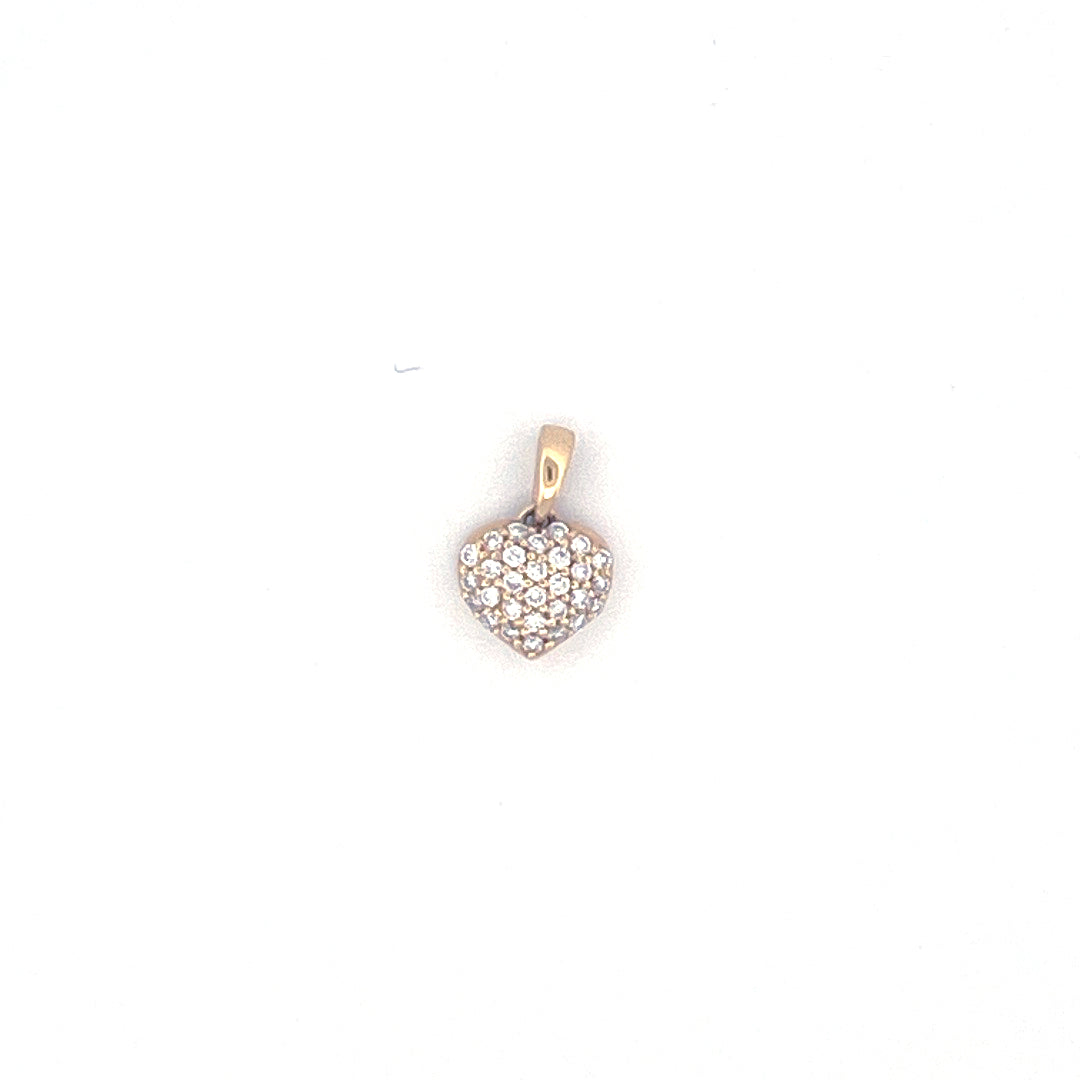 Hänge 18k GG hjärta 0.18ct Wsi