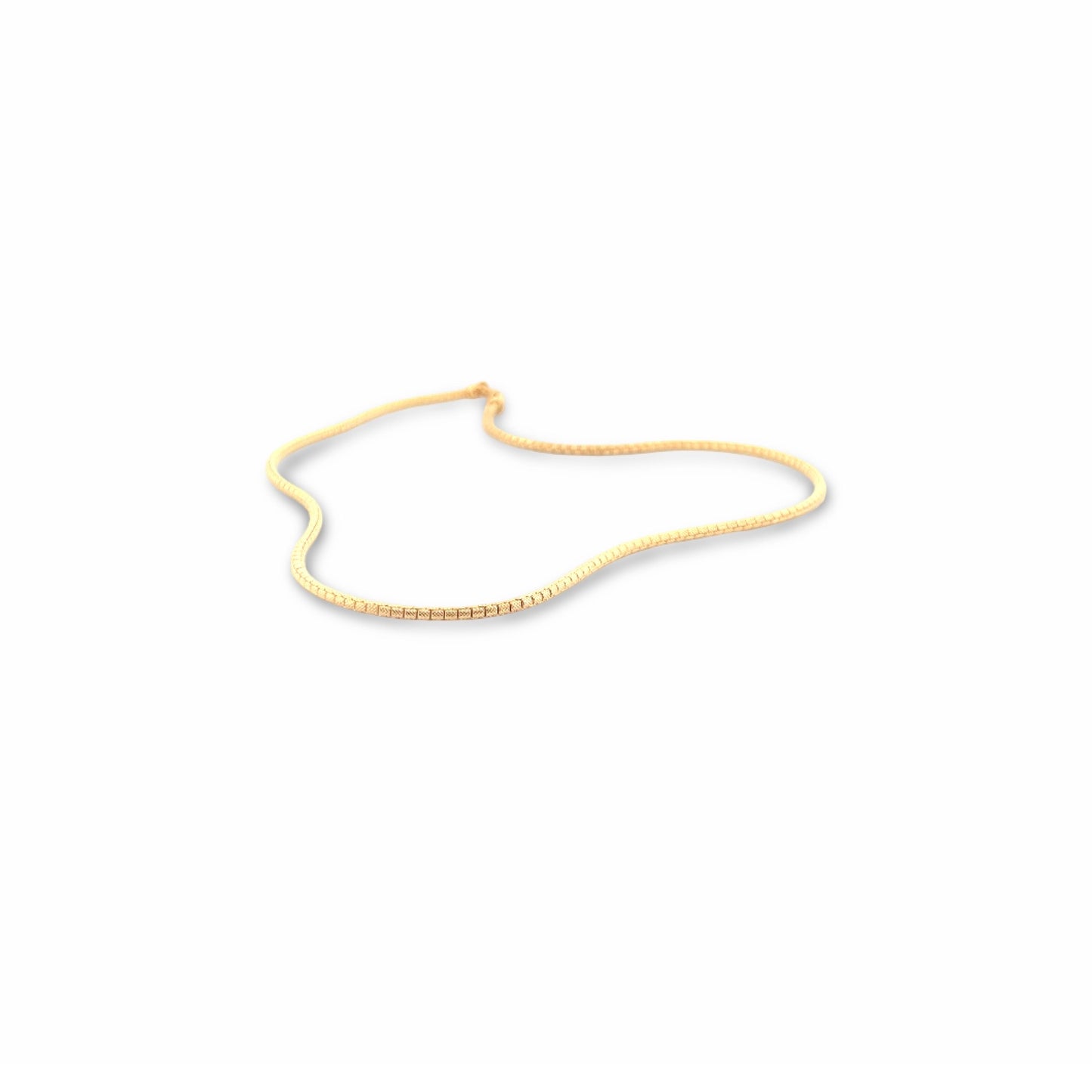 Necklace Gold matte snake