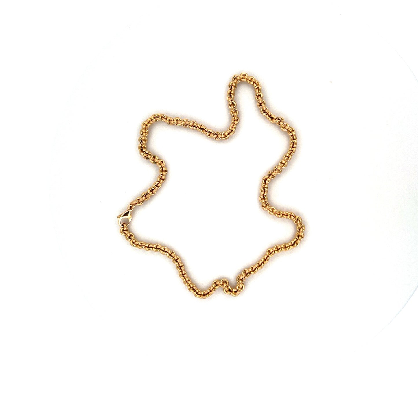 Collier Guld runda öglor matt