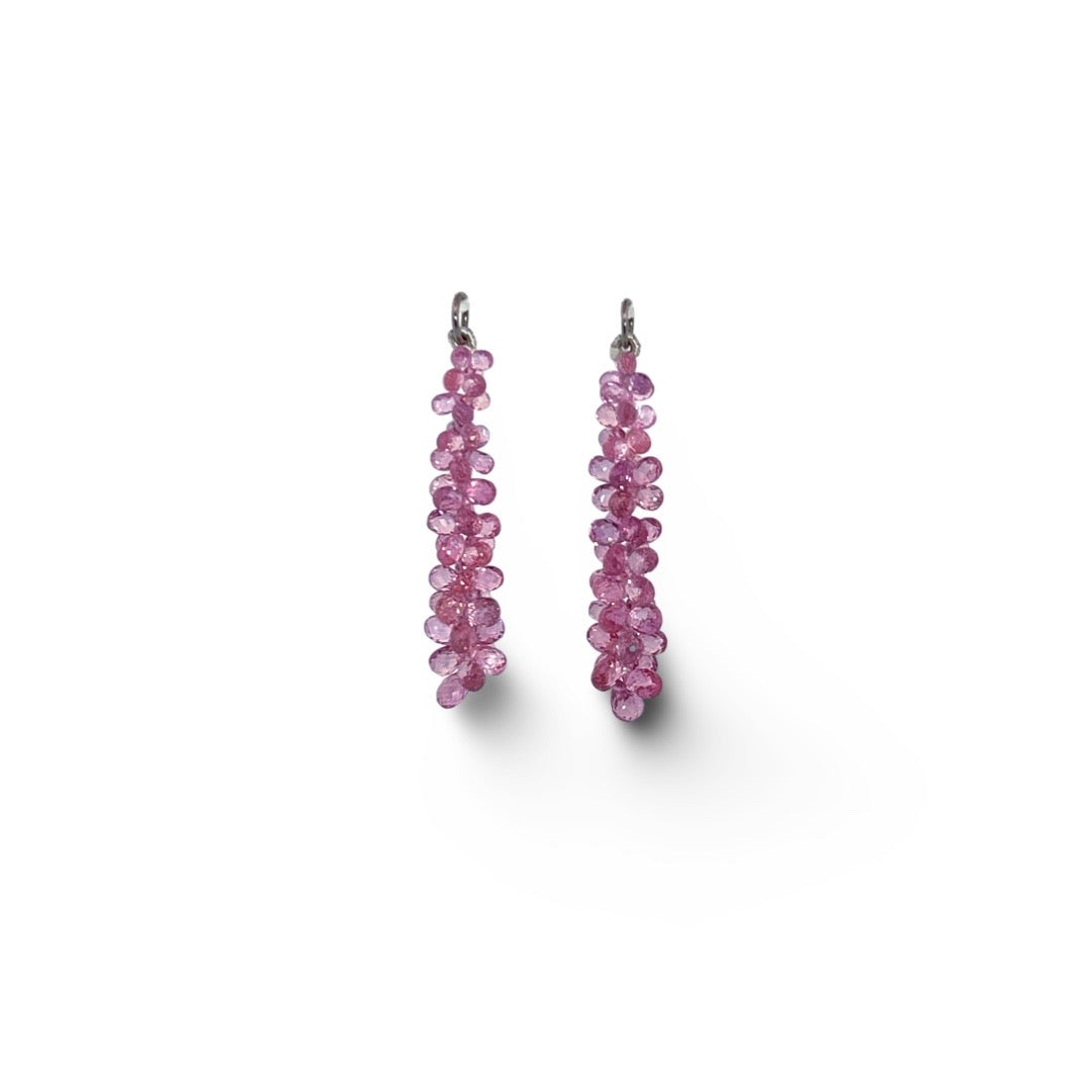 Påhäng rosa safir, brioletter 31.09ct