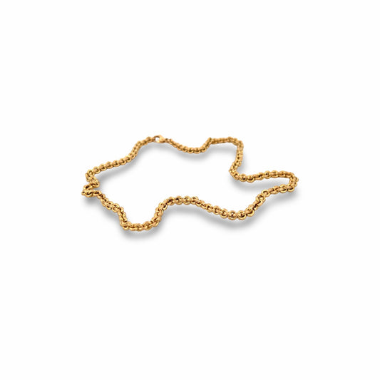 Collier Guld runda öglor matt