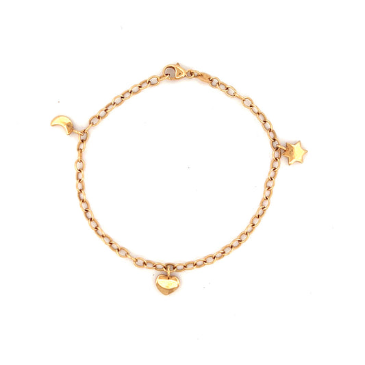 Armband med berlocker 18k